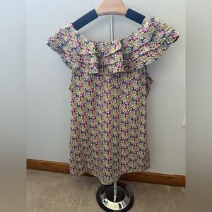 Liberty of London for Target Women’s S floral print ruffle collar sleeveless top